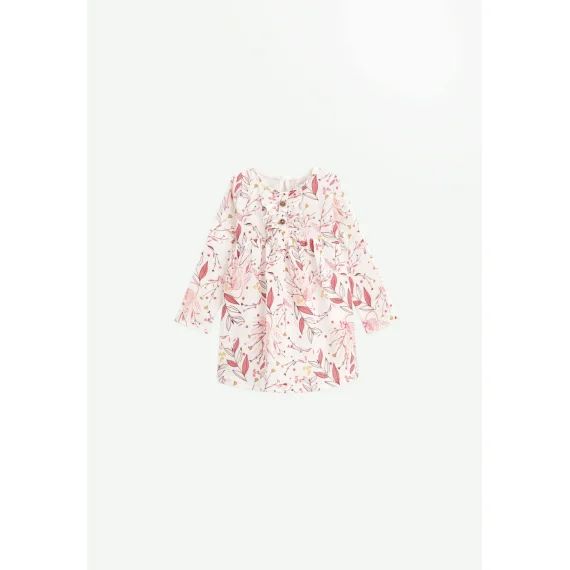 Robe Bébé En Gaze De Coton Birdy Rose