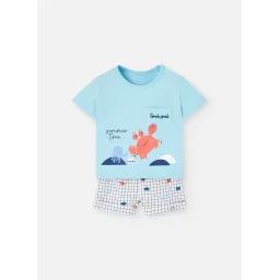 Ensemble T-shirt Et Pantalon Court Bleu