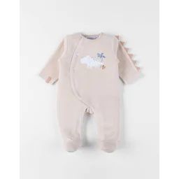 Pyjama Bébé Velours Brodé Marron