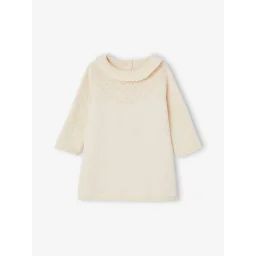 Robe en maille fantaisie bébé vanille