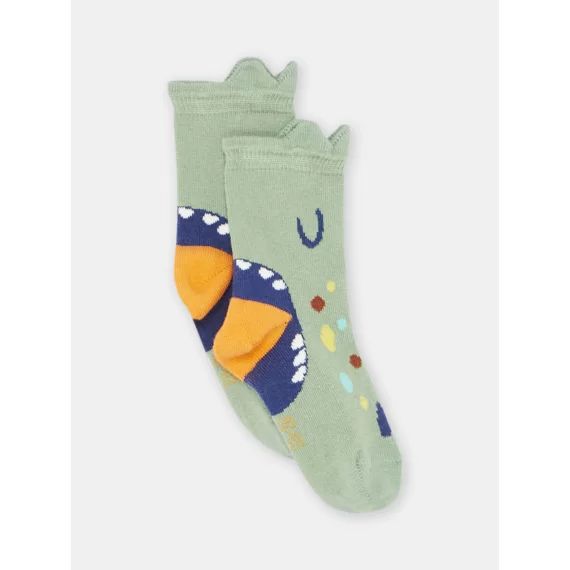 Chaussettes Vertes À Motif Dinosaure Bébé Garçon