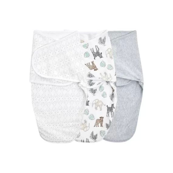 Lot de 3 langes d’emmaillotage Toile (4-6 mois)