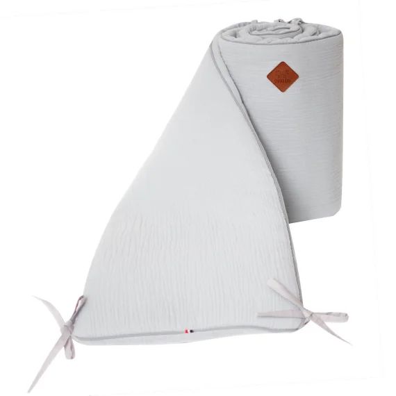 Tour De Lit Universel En Gaze De Coton Jeanne Gris Clair