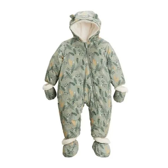 Combi Pilote Avec Moufles Et Pieds Amovibles Noah Vert