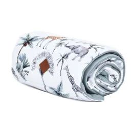 Couverture Plaid Réversible Safari Blanc Imprimé Safari