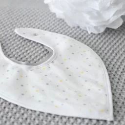Bavoir bandana BIB&rsquo;UP  – TROIS KILOS SEPT blanc