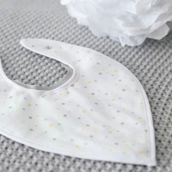 Bavoir bandana BIB&rsquo;UP  – TROIS KILOS SEPT blanc