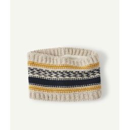 Snood écru en maille colorée bébé garçon en fibres recyclées –  – Soldes