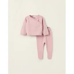 Ensemble En Maille Texturée Rose