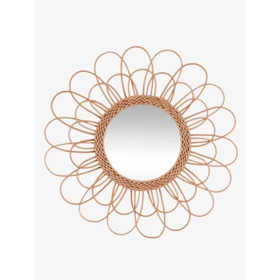 Miroir en rotin Hélios marron