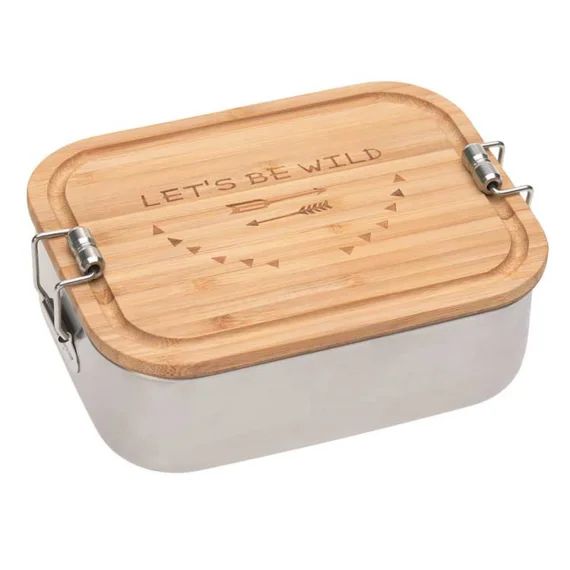 Boîte À Goûter En Inox Et Bambou Adventure Multi-coloured