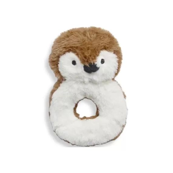 Hochet peluche Pingouin caramel
