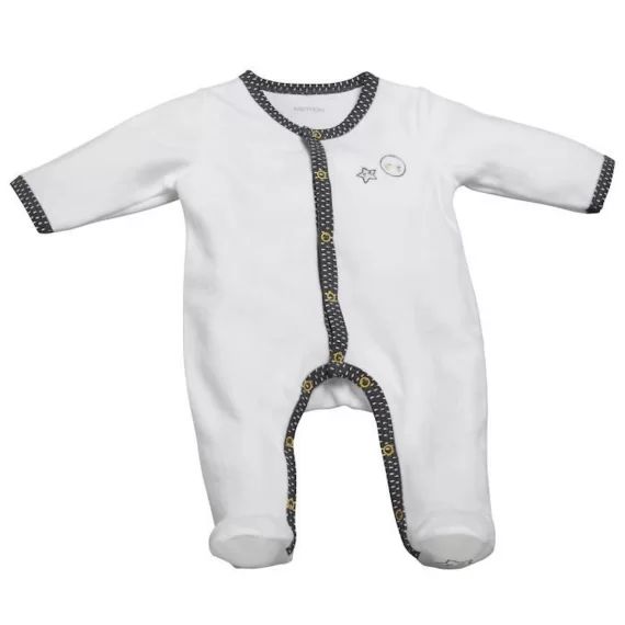 Pyjama velours Blanc/Gris BABYFAN blanc