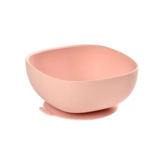 Bol à ventouse en silicone rose