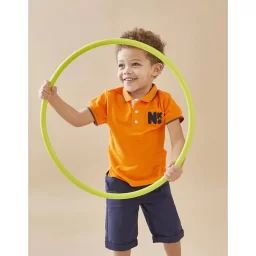 Polo en coton piqué orange