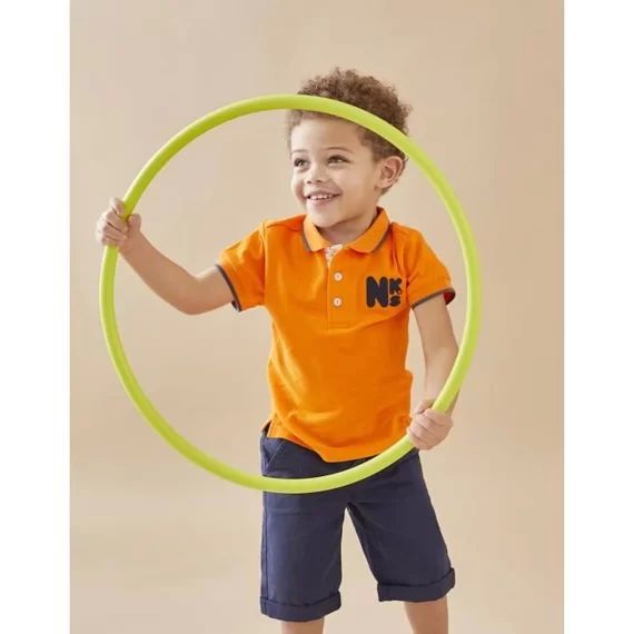 Polo en coton piqué orange