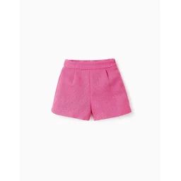 Short En Tweed Rose Foncé