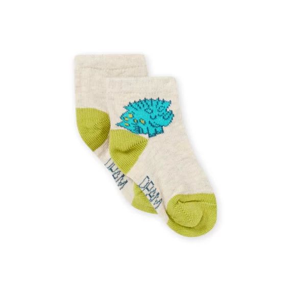 Chaussettes Beige Chiné, Vertes Et Bleues Bébé Garçon