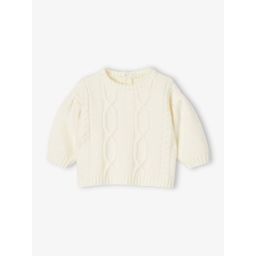 Pull torsadé bébé écru