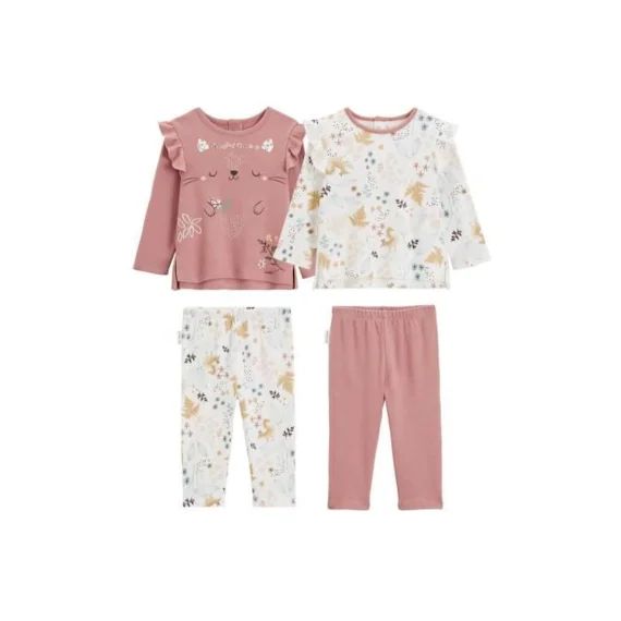 Lot De 2 Pyjamas Bébé Bloom Rose
