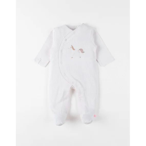 Pyjama Bébé Jersey Fantaisie Blanc