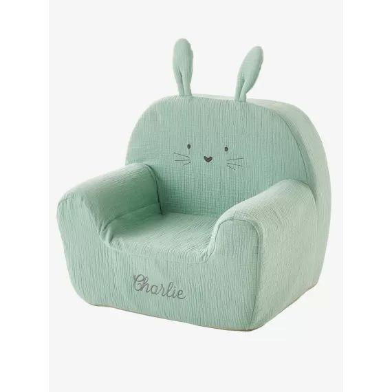 Fauteuil en mousse personnalisable Lapin vert