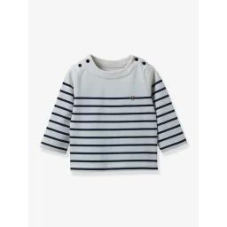 T-shirt marinière Bébé CYRILLUS rayé bleu