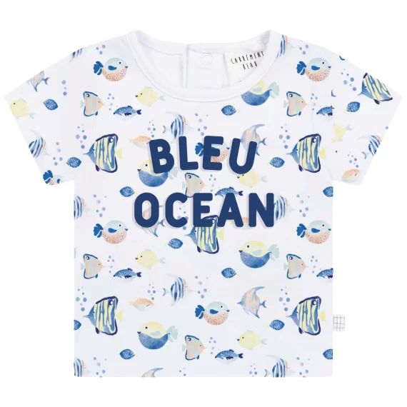 T-shirt imprimé poissons Garçon Blanc
