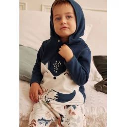 Ensemble Bébé Sweat-shirt Et Pantalon En Molleton Bivouac Bleu
