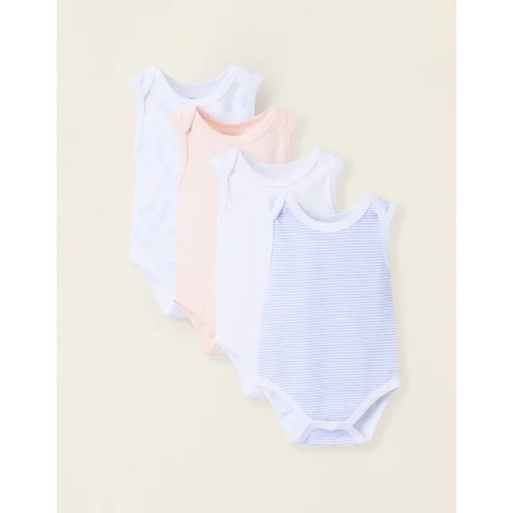 Pack 4 Bodies Sans Manches Multicolore