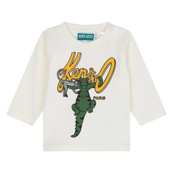 T-shirt à manches longues Garçon Blanc