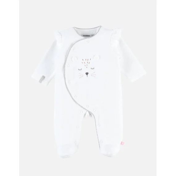 Pyjama 1-pièce Kendi En Velours Blanc