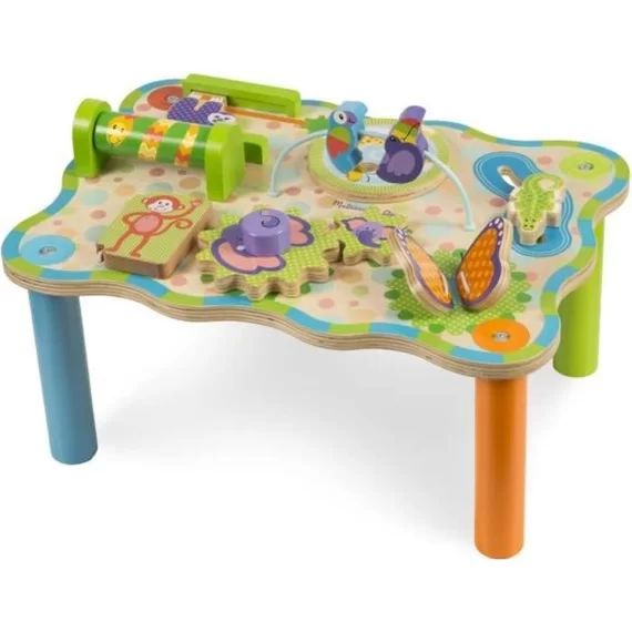 Table D&rsquo;activités De La Jungle – Melissa & Doug – Jouet Interactif Pour Enfants – Extérieur Vert