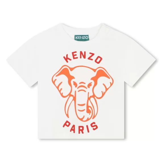 T-shirt imprimé en coton Fille Blanc