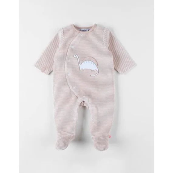 Pyjama En Velours Côtelé, Dinosaure Beige