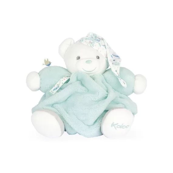 Peluche Plume patapouf ourson vert d&rsquo;eau (20 cm)
