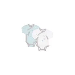 2 Bodies Croisés – Maman Et Papa Trois Kilos Sept – Blanc 3 Mois Blanc
