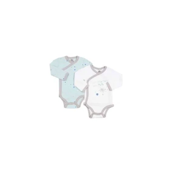 2 Bodies Croisés – Maman Et Papa Trois Kilos Sept – Blanc 3 Mois Blanc