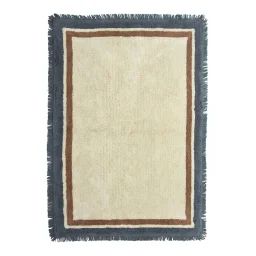 Tapis Enfant En Coton Oscar Bleu