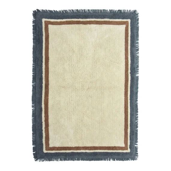 Tapis Enfant En Coton Oscar Bleu