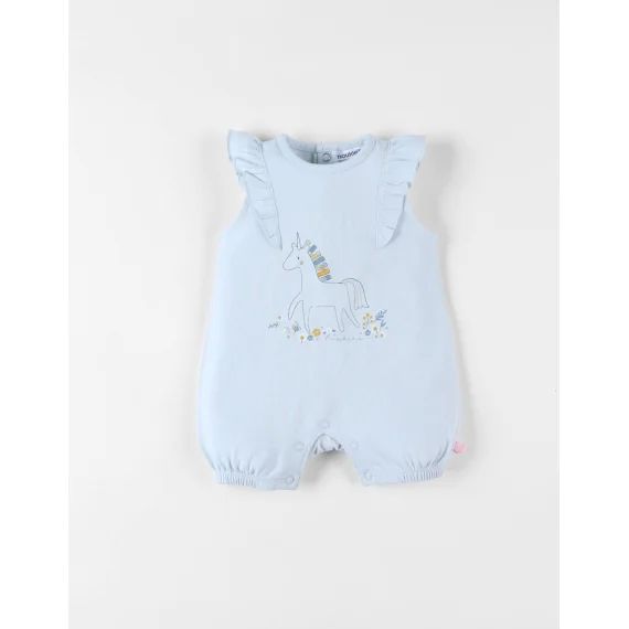 Combishort Licorne En Jersey Bleu