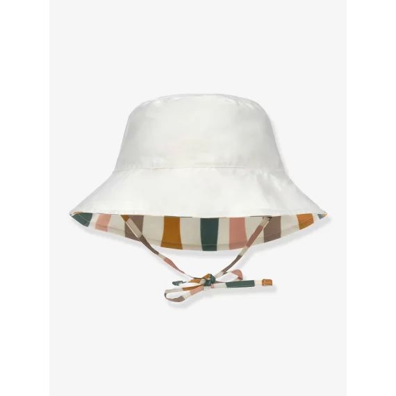 Chapeau anti-UV réversible LÄSSIG rayé blanc