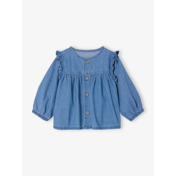 Chemise bébé en denim stone