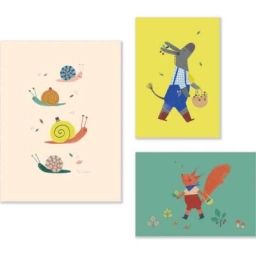 Set de 3 affiches Pomme des bois