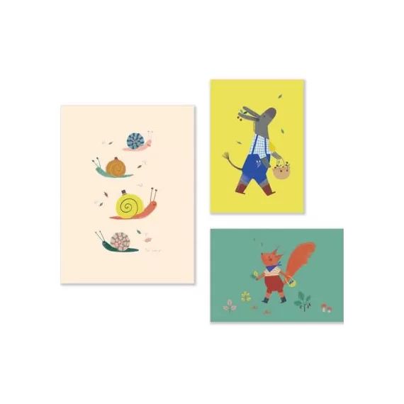 Set de 3 affiches Pomme des bois