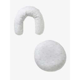 Coussin d&rsquo;allaitement évolutif VERTBAUDET blanc éclat d&rsquo;argent