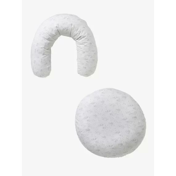 Coussin d&rsquo;allaitement évolutif VERTBAUDET blanc éclat d&rsquo;argent