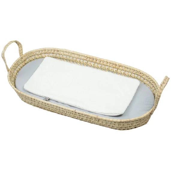 Set Matelas À Langer : Panier + Matelas + Drap-housse + Tapis De Change Jeanne Gris