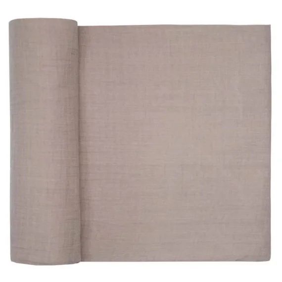 Maxi Lange En Double Gaze À Carreaux 120 X 120 Cm Taupe Violet