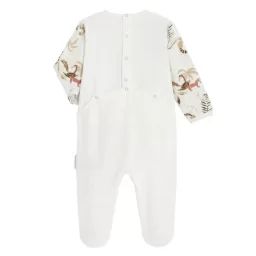 Pyjama bébé en velours contenant du coton bio Acapulco beige